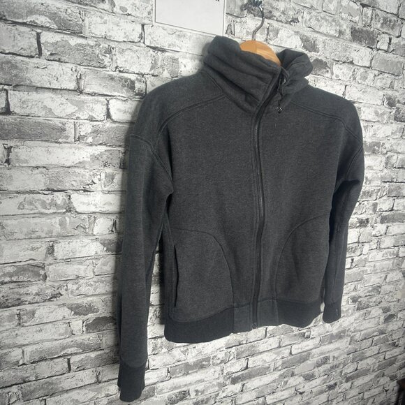 EUC Lululemon Hug It Out Fleece Zip Up Jacket Size 6 (Dark Grey) - Picture 3 of 16